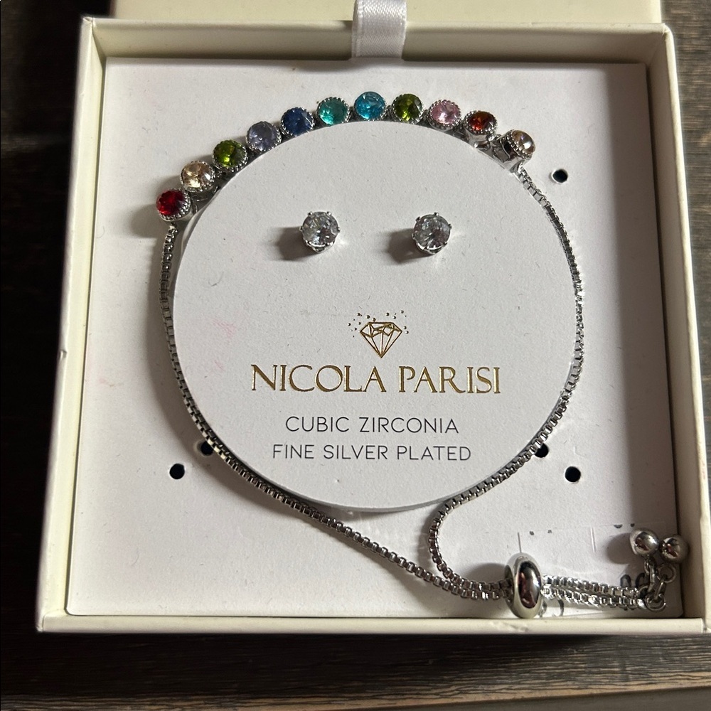 Silver‎ Plated Cubic Zirconia Jewelry Set